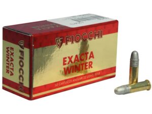 Fiocchi Exacta Biathlon Super Match Ammunition 22 Long Rifle 40 Grain Lead Round Nose For Sale