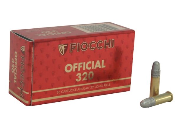 Fiocchi Exacta Rifle Super Match Ammunition 22 Long Rifle 40 Grain Lead Round Nose For Sale