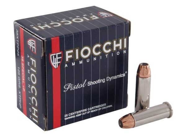 Fiocchi Extrema Ammunition 38 Special +P 125 Grain Hornady XTP Jacketed Hollow Point Box of 25 For Sale