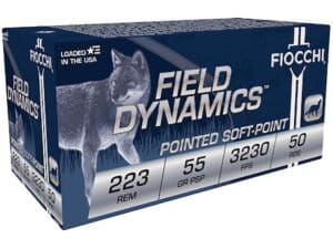 Fiocchi Field Dynamics Ammunition 223 Remington 55 Grain Pointed Soft Point For Sale