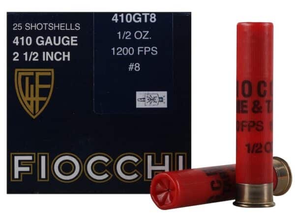 Fiocchi Game & Target Ammunition 410 Bore 2-1/2" 1/2 oz #8 Shot Box of 25 For Sale