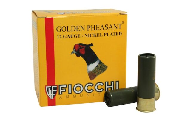 Fiocchi Golden Pheasant Ammunition 12 Gauge Nickel Plated Shot For Sale