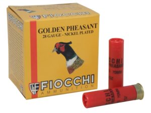 Fiocchi Golden Pheasant Ammunition 28 Gauge 2-3/4" 7/8 oz #5 Nickel Plated Shot Box of 25 For Sale