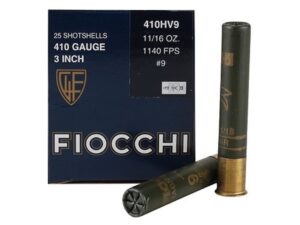 Fiocchi High Velocity Ammunition 410 Bore 3" 11/16 oz #9 Shot Box of 25 For Sale