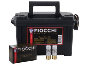 Fiocchi Low Recoil Ammunition 12 Gauge 2-3/4" 00 Buckshot 9 Nickel Plated Pellets Ammo Can of 80 (8 Boxes of 10) For Sale