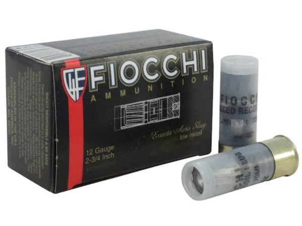 Fiocchi Low Recoil Ammunition 12 Gauge 2-3/4" 1 oz Aero Slug For Sale