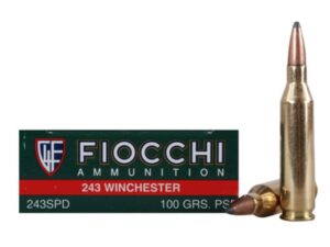 Fiocchi Shooting Dynamics Ammunition 243 Winchester 100 Grain Pointed Soft Point Box of 20 For Sale