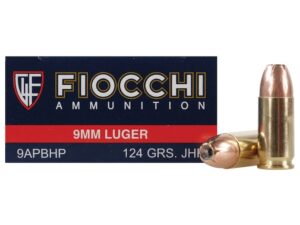 Fiocchi Shooting Dynamics Ammunition 9mm Luger 124 Grain Jacketed Hollow Point Box of 50 For Sale