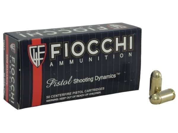 Fiocchi Shooting Dynamics Ammunition 9x18mm (9mm Makarov) 95 Grain Full Metal Jacket Box of 50 For Sale