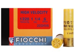 Fiocchi Shooting Dynamics High Velocity Ammunition 20 Gauge 3" 1-1/4 oz #6 Shot Box of 25 For Sale
