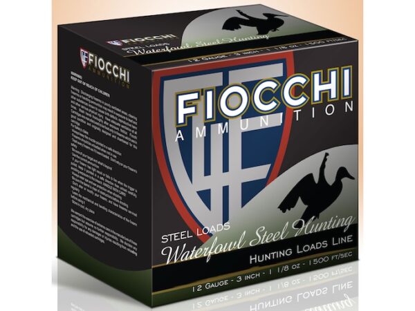 Fiocchi Speed Steel Ammunition 12 Gauge 3" 1-1/8 oz #2 Non-Toxic Steel Shot For Sale