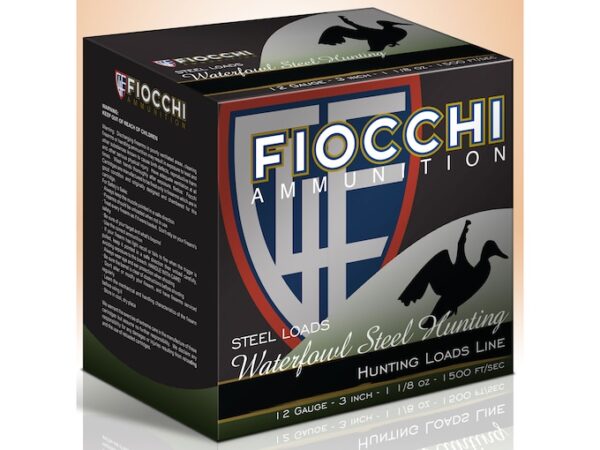 Fiocchi Speed Steel Ammunition 12 Gauge 3" 1-1/8 oz #3 Non-Toxic Steel Shot Box of 25 For Sale