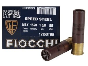 Fiocchi Speed Steel Ammunition 12 Gauge 3-1/2" 1-3/8 oz BB Non-Toxic Steel Shot