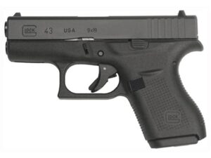 Glock 43 Semi-Automatic Pistol 9mm Luger 3.41″ Barrel 6-Round Black For Sale