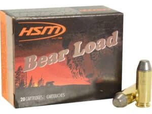 HSM Bear Ammunition 10mm Auto 200 Grain Lead Round Nose Flat Point Box of 20 For Sale