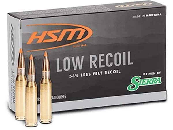 HSM Low Recoil Ammunition 6.5 Creedmoor 140 Grain Sierra Polymer Tip Spitzer Box of 20 For Sale