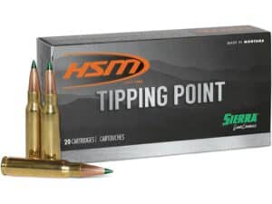 HSM Tipping Point Ammunition 7mm-08 Remington 165 Grain Sierra GameChanger Tipped GameKing Box of 20 For Sale
