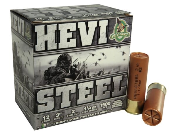 Hevi-Shot Hevi-Steel Waterfowl Ammunition 12 Gauge 3" 1-1/4 oz #2 Non-Toxic Shot For Sale