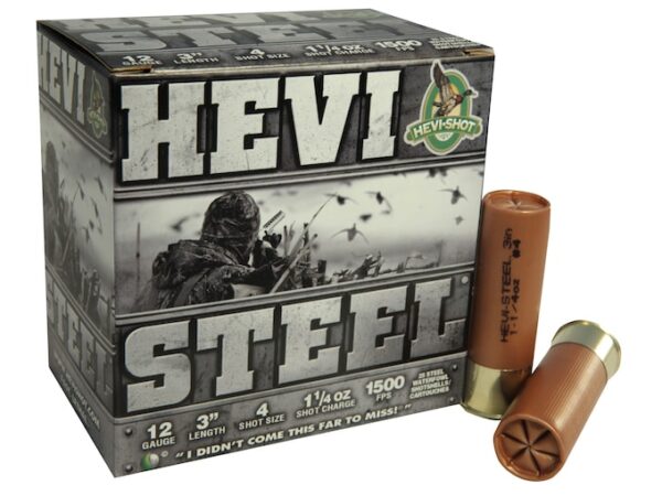 Hevi-Shot Hevi-Steel Waterfowl Ammunition 12 Gauge 3" 1-1/4 oz #4 Non-Toxic Shot For Sale