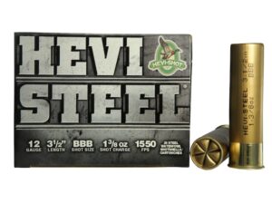 Hevi-Shot Hevi-Steel Waterfowl Ammunition 12 Gauge 3-1/2" 1-3/8 oz BBB Non-Toxic Shot For Sale