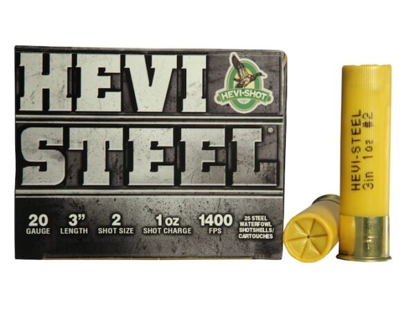 Hevi-Shot Hevi-Steel Waterfowl Ammunition 20 Gauge 3" 7/8 oz #2 Non-Toxic Shot For Sale