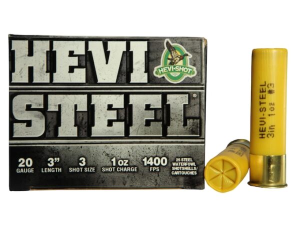 Hevi-Shot Hevi-Steel Waterfowl Ammunition 20 Gauge 3" 7/8 oz #3 Non-Toxic Shot For Sale