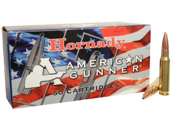 Hornady American Gunner Ammunition 308 Winchester 155 Grain Hollow Point Boat Tail Box of 50 For Sale