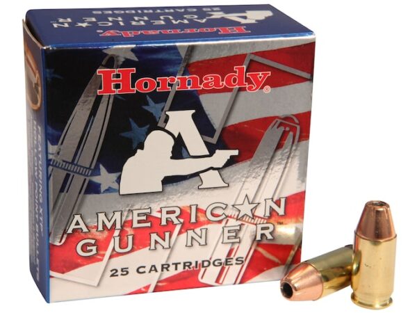 Hornady American Gunner Ammunition 380 ACP 90 Grain XTP Jacketed Hollow Point Box of 25 For Sale