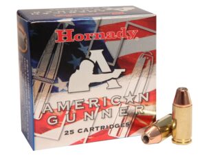 Hornady American Gunner Ammunition 9mm Luger +P 124 Grain XTP Jacketed Hollow Point Box of 25 For Sale