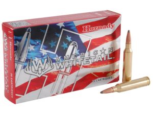 500 Rounds of Hornady American Whitetail Ammunition 7mm Remington Magnum 139 Grain Interlock Spire Point Box of 20 For Sale