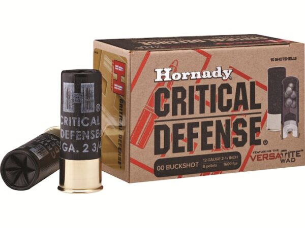 Hornady Critical Defense Ammunition 12 Gauge 2-3/4" 00 Buckshot Box of 10 For Sale