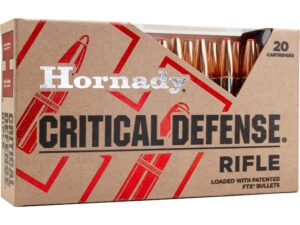 Hornady Critical Defense Ammunition 308 Winchester 155 Grain FTX Box of 20 For Sale