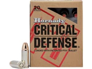 Hornady Critical Defense Ammunition 30 Super Carry 100 Grain FTX Box of 20 For Sale