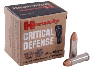 500 Rounds of Hornady Critical Defense Ammunition 38 Special 110 Grain FTX Box of 25 For Sale