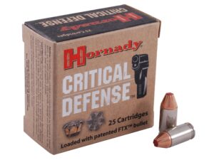 500 Rounds of Hornady Critical Defense Ammunition 380 ACP 90 Grain FTX Box of 25 For Sale