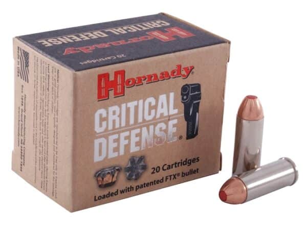 Hornady Critical Defense Ammunition 45 Colt (Long Colt) 185 Grain FTX Box of 20 For Sale