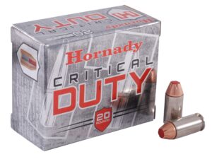 500 Rounds of Hornady Critical Duty Ammunition 40 S&W 175 Grain FlexLock Box of 20 For Sale