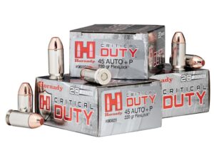 Hornady Critical Duty Ammunition 45 ACP +P 220 Grain FlexLock Box of 20 For Sale