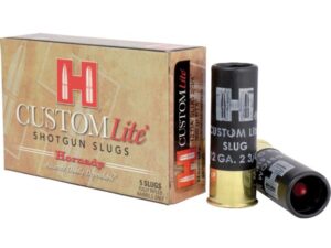500 Rounds of Hornady Custom Lite Ammunition 12 Gauge 2-3/4″ 300 Grain FTX Sabot Slug Box of 5 For Sale