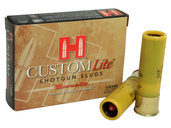 Hornady Custom Lite Ammunition 20 Gauge 2 34 250 Grain FTX Sabot Slug Box of 5 For Sale 1