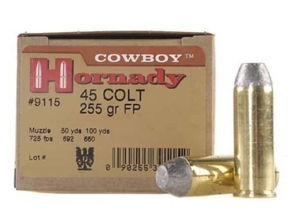 Hornady Frontier Ammunition 45 Colt (Long Colt) 255 Grain Lead Flat Nose Box of 20 For Sale