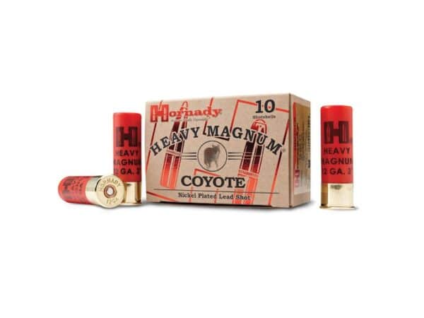 Hornady Heavy Magnum Coyote Ammunition 12 Gauge 3" 1-1/2 oz BB Nickel Plated Shot Box of 10 For Sale