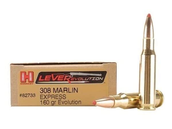 Hornady LEVERevolution Ammunition 308 Marlin Express 160 Grain FTX Box of 20 For Sale