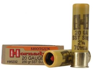 Hornady SST Ammunition 20 Gauge 2-3/4" 250 Grain FTX Sabot Slug Box of 5 For Sale