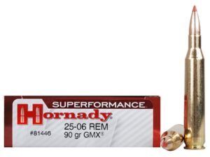 Hornady Superformance GMX Ammunition 25-06 Remington 90 Grain GMX Boat Tail Lead-Free Box of 20 For Sale