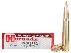 500 Rounds of Hornady Superformance SST Ammunition 30-06 Springfield 180 Grain SST Box of 20 For Sale
