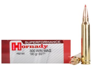 500 Rounds of Hornady Superformance SST Ammunition 300 Winchester Magnum 180 Grain SST Box of 20 For Sale