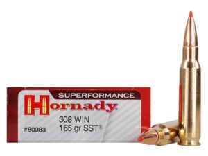 500 Rounds of Hornady Superformance SST Ammunition 308 Winchester 165 Grain SST Box of 20 For Sale