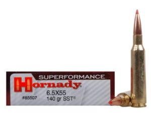 500 Rounds of Hornady Superformance SST Ammunition 6.5x55mm Swedish Mauser 140 Grain SST Box of 20 For Sale