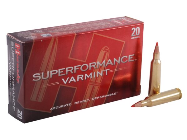 500 Rounds of Hornady Superformance Varmint Ammunition 22-250 Remington 50 Grain V-MAX Polymer Tip Box of 20 For Sale